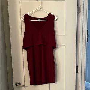 Lulu's Wine Red Hooded Dress